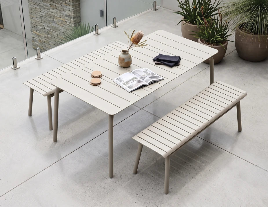Roku Dining Table 160cm - Outdoor - Latte
