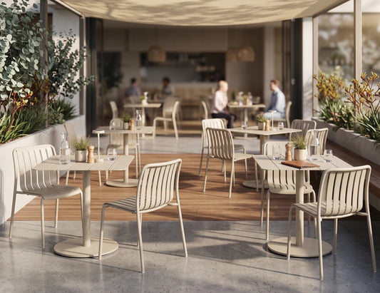 Roku Cafe Table - Outdoor - Latte