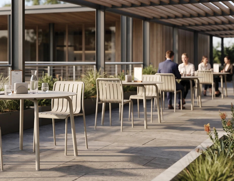 Roku Round Dining Table 120cm - Outdoor - Latte