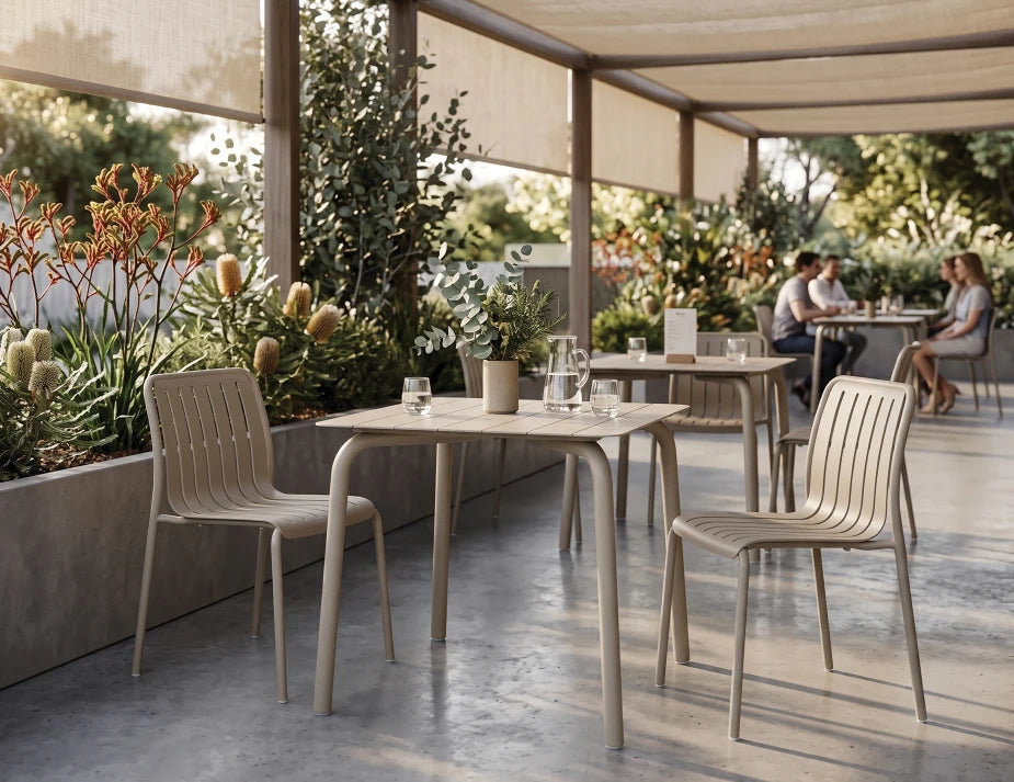 Roku Dining Table 90cm - Outdoor - Latte