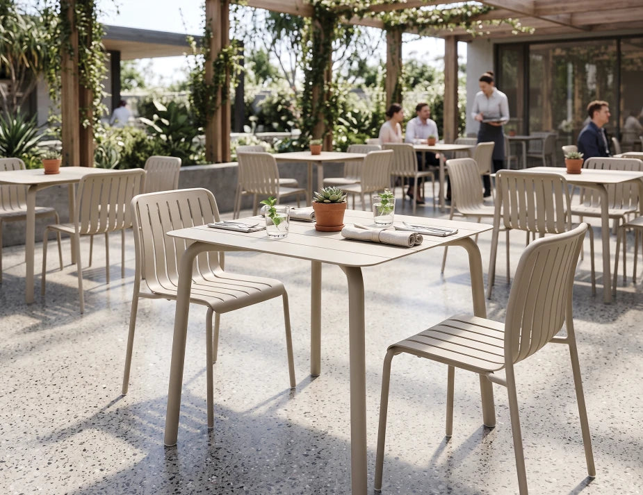 Roku Dining Table 90cm - Outdoor - Latte