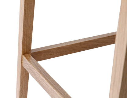 Stockholm Kitchen Stool - Natural Oak - Black Pad - by TON