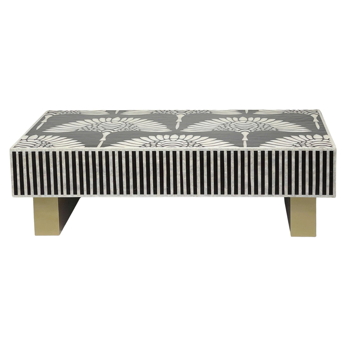 Leilani Mother of Pearl Floral Inlay Coffee Table 130cm