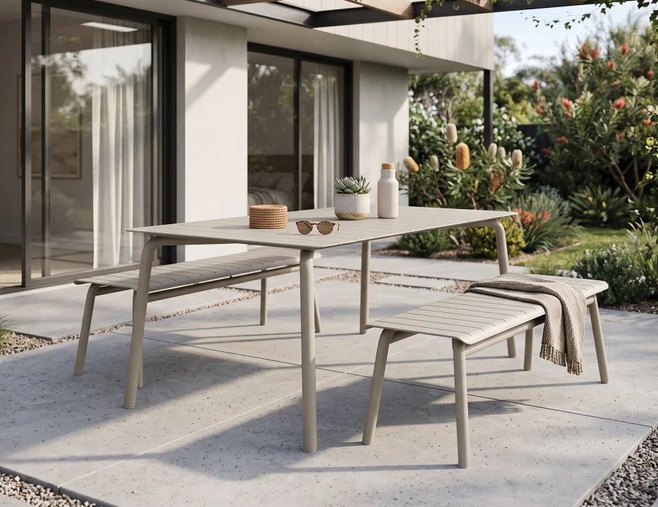 Roku Dining Table 160cm - Outdoor - Latte