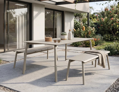 Roku Dining Table 160cm - Outdoor - Latte