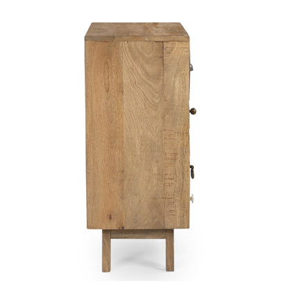 Linden Cowhide and Mango Wood Cabinet 70cm
