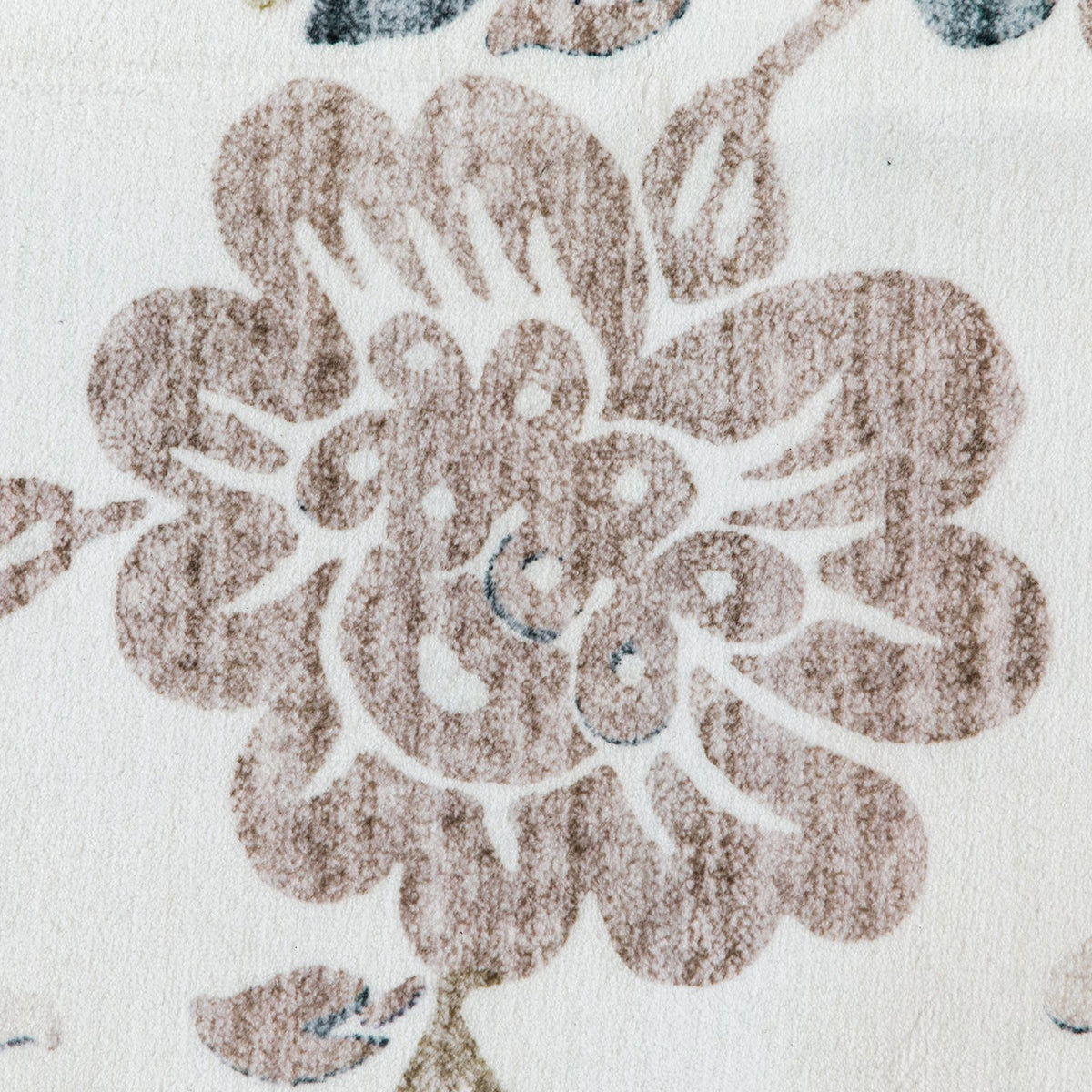 Lizzie Floral Washable Rug - Mint & Ivory