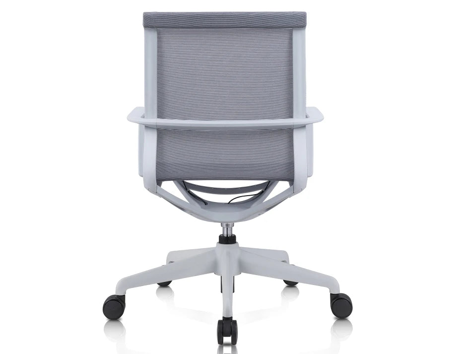 Lunar Low back Office Chair - Light Grey Frame - Light Grey Mesh