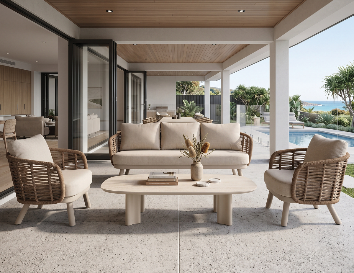 Sorrento Lounge Chair - Outdoor - Latte