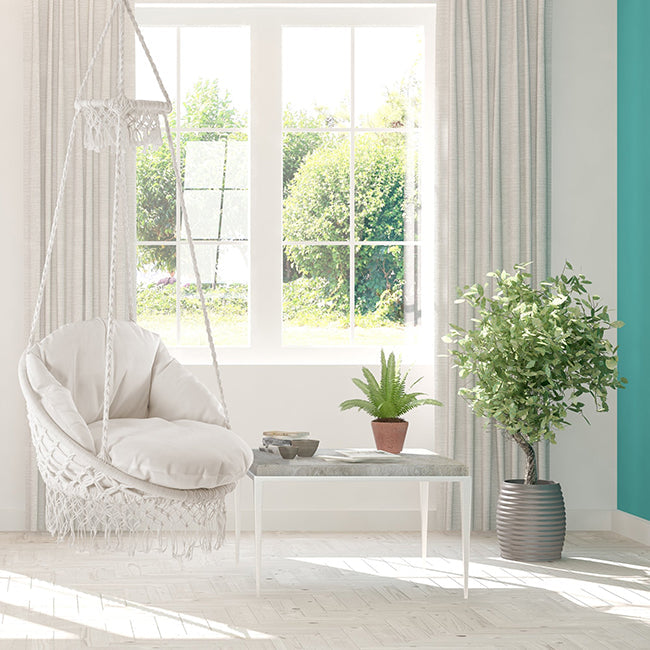 Vivere Deluxe Macrame Chair With Fringe - White