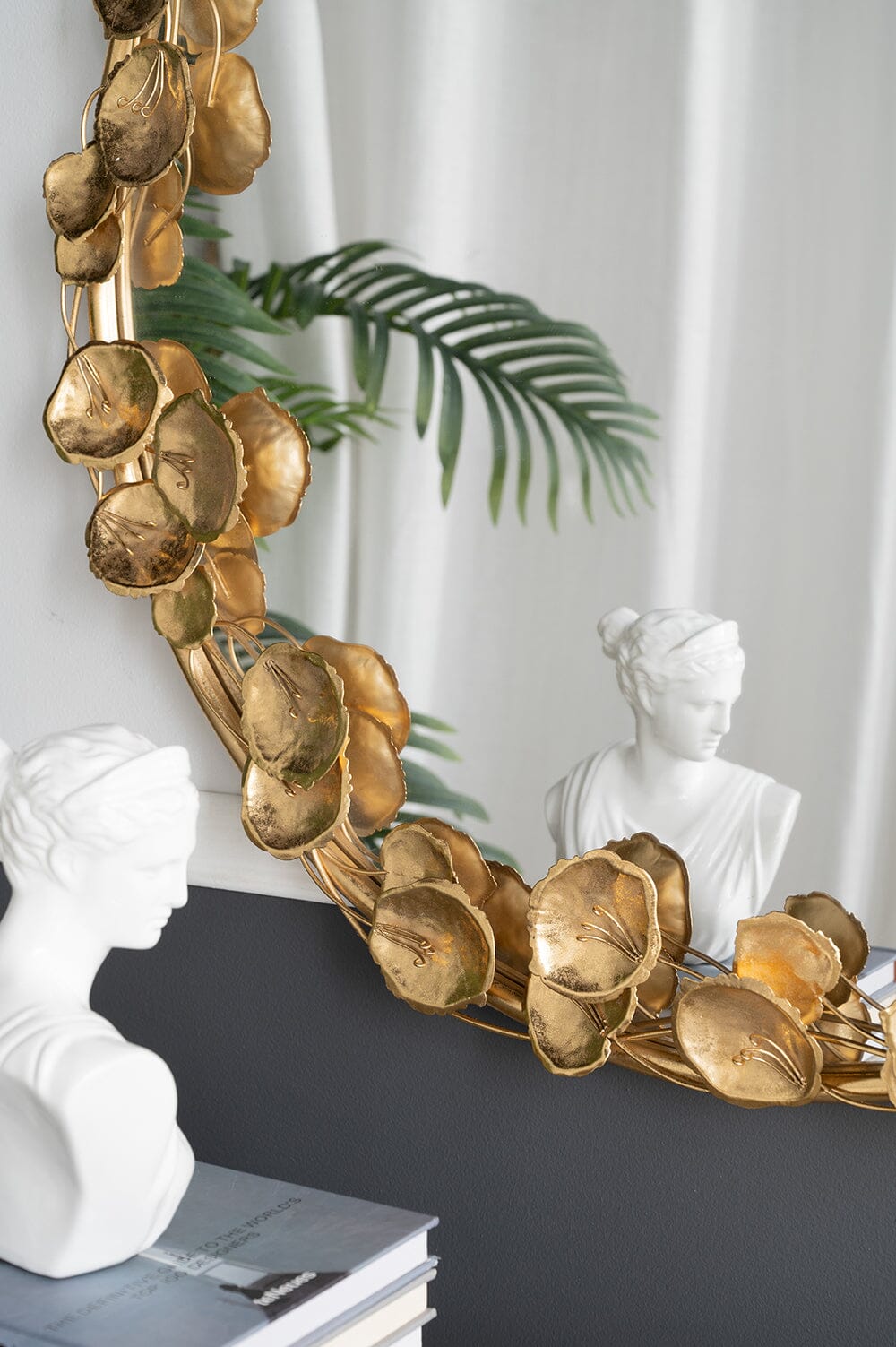 Marisol Gold Leaf Wall Mirror 90cm