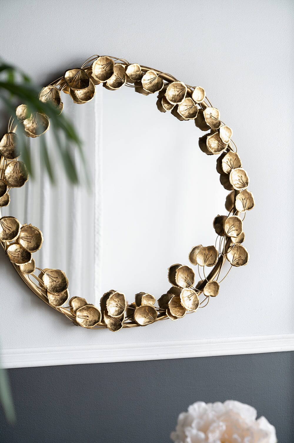 Marisol Gold Leaf Wall Mirror 90cm