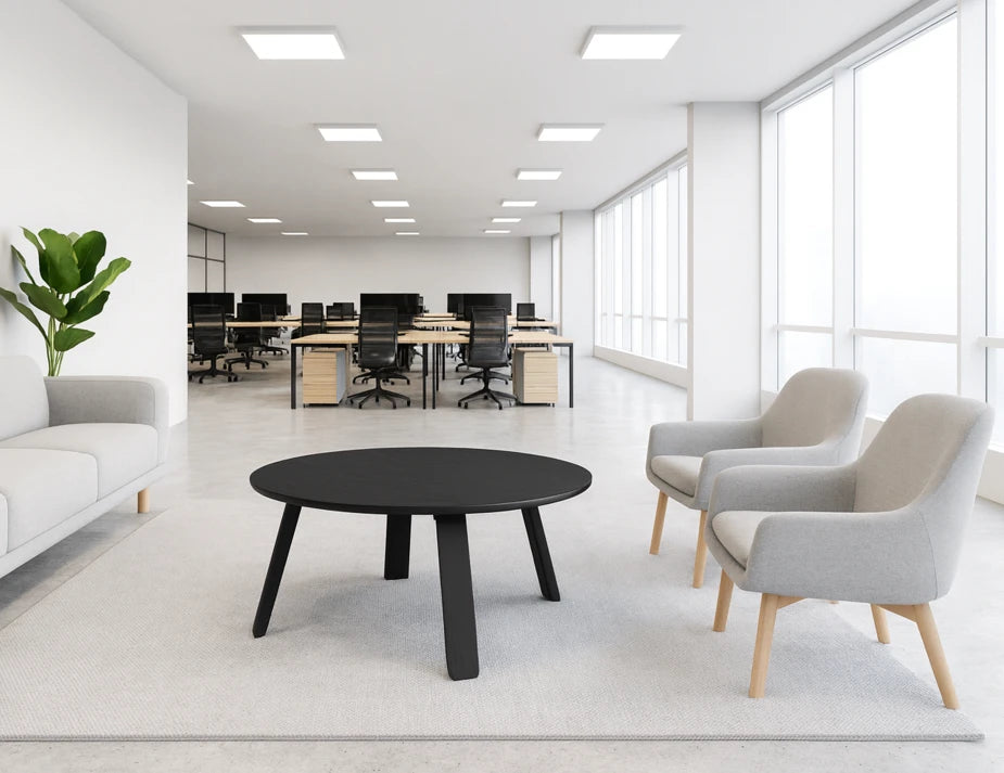 Mateo Coffee Table - Round - Black Ash - 90cm