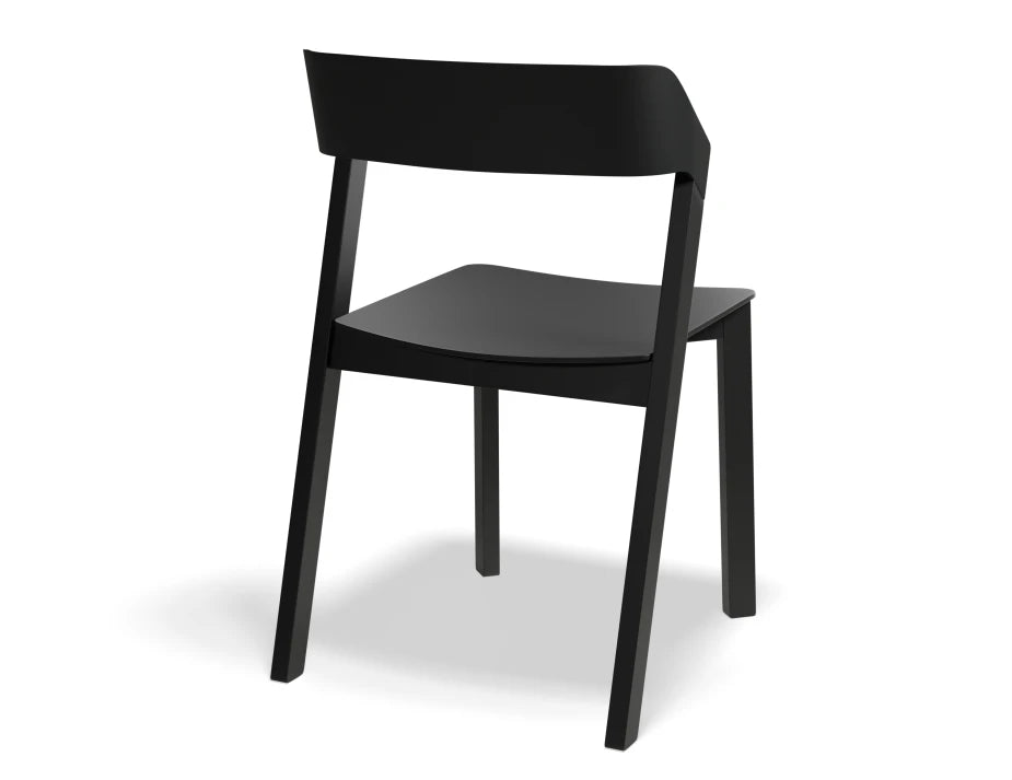 Merano Chair - Black Stained - Veneer Seat - by TON