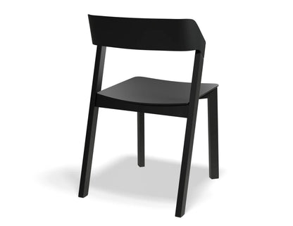 Merano Chair - Black Stained - Veneer Seat - by TON