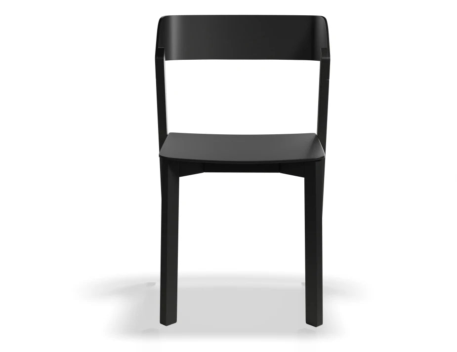 Merano Chair - Black Stained - Veneer Seat - by TON
