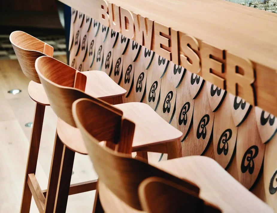 Merano Bar Stool - Natural Oak - by TON