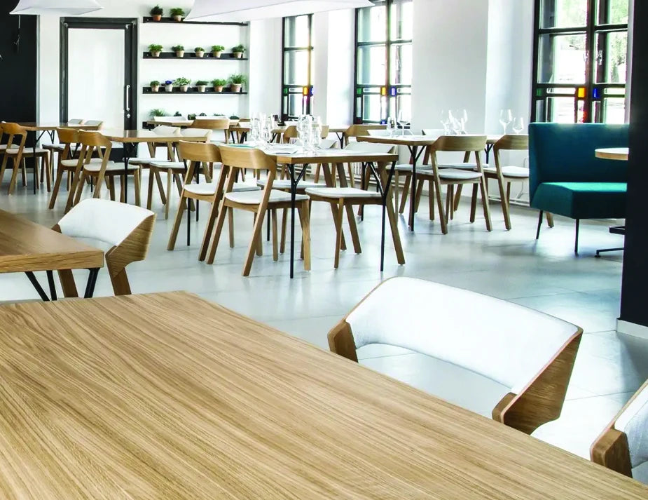 Merano Chair - Natural Oak - White Pad - by TON