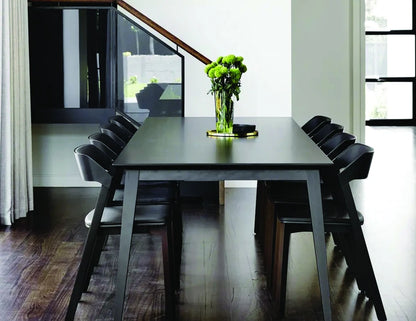 Merano Chair - Black Stained - Black Pad - by TON