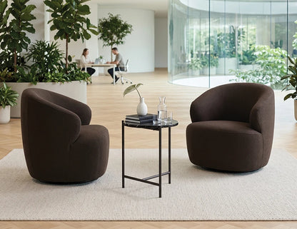 Mietta Swivel Lounge Chair - Cacao