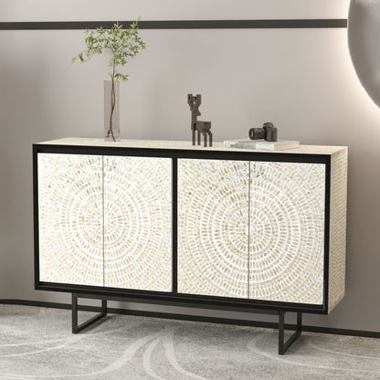 Mireille Mother of Pearl Swirl Inlay Sideboard 142cm