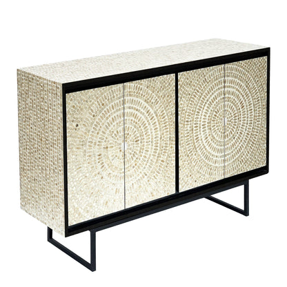 Mireille Mother of Pearl Swirl Inlay Sideboard 142cm
