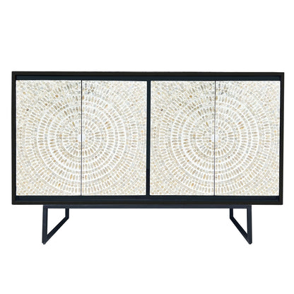 Mireille Mother of Pearl Swirl Inlay Sideboard 142cm
