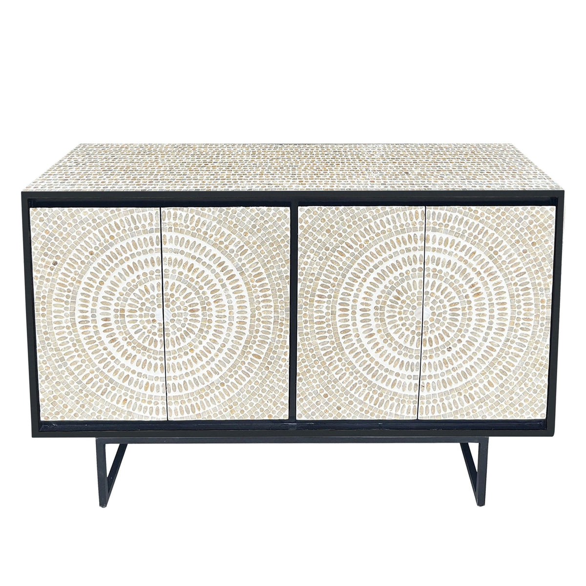 Mireille Mother of Pearl Swirl Inlay Sideboard 142cm