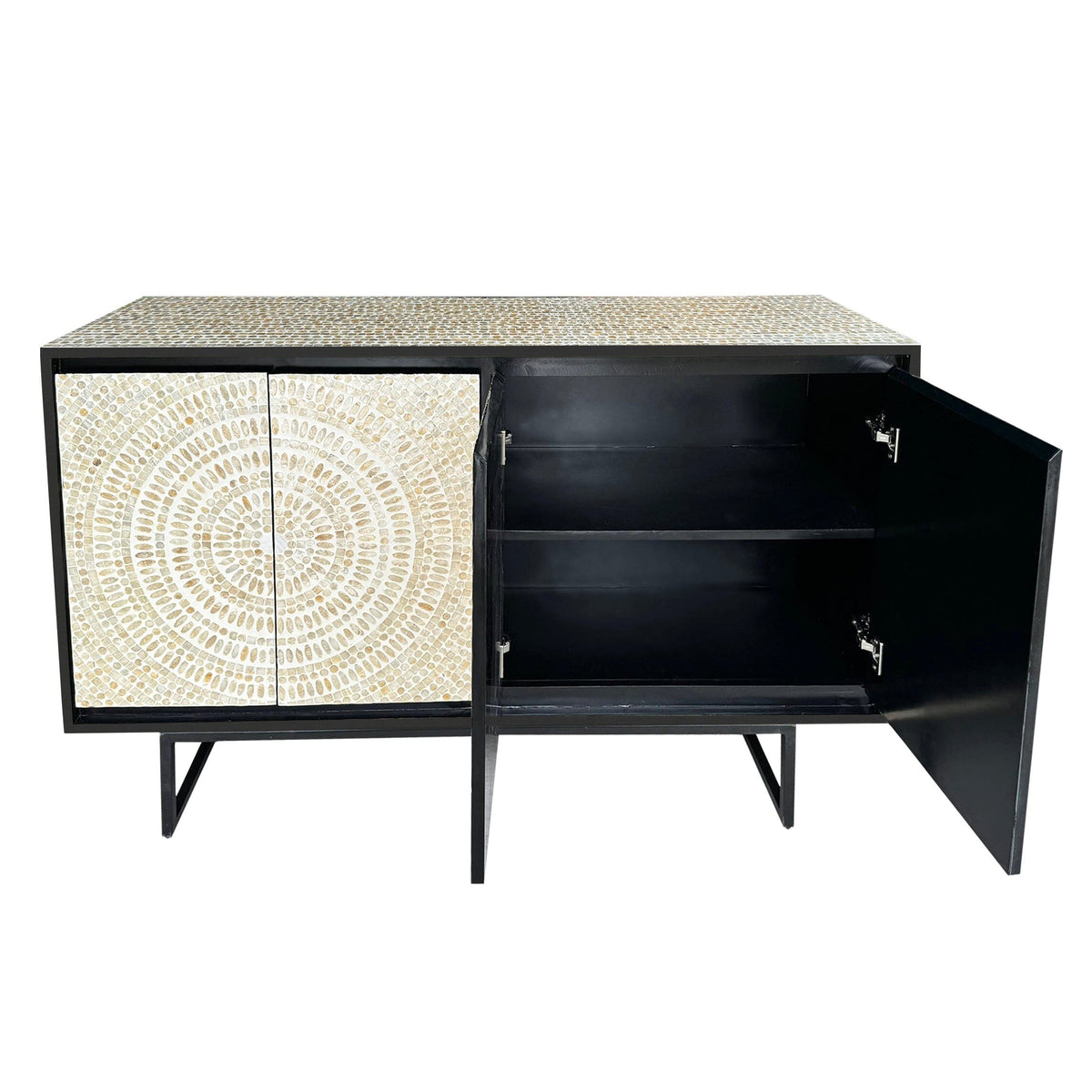 Mireille Mother of Pearl Swirl Inlay Sideboard 142cm
