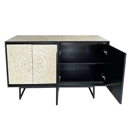 Mireille Mother of Pearl Swirl Inlay Sideboard 142cm