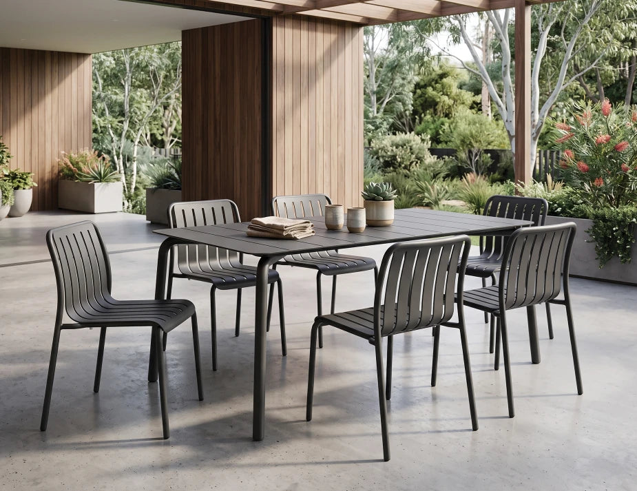 Roku Dining Chair - Outdoor - Charcoal