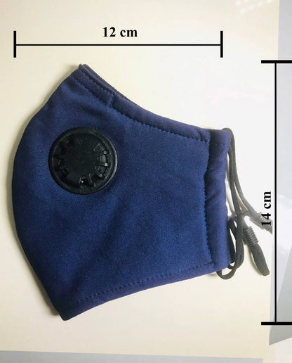 Adult Face Mask w/ 2 Filters Blue - Made in Vietnam - Image 2