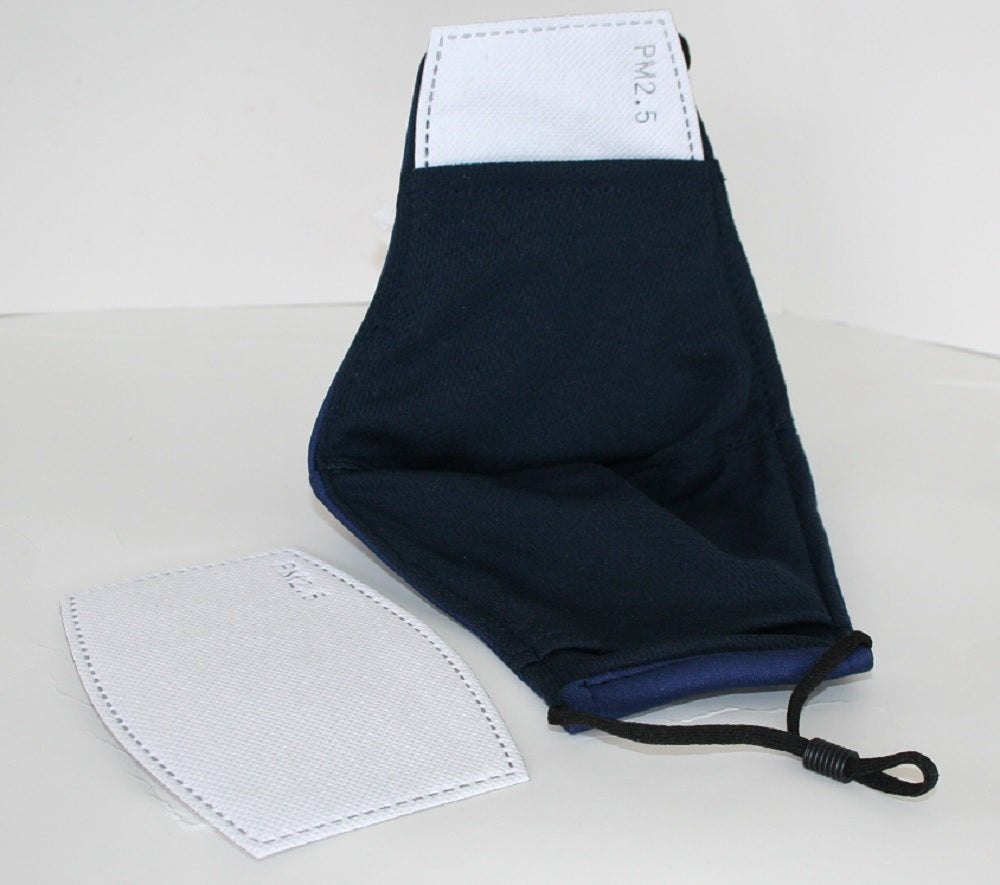 Adult Face Mask w/ 2 Filters Blue - Made in Vietnam - Image 3