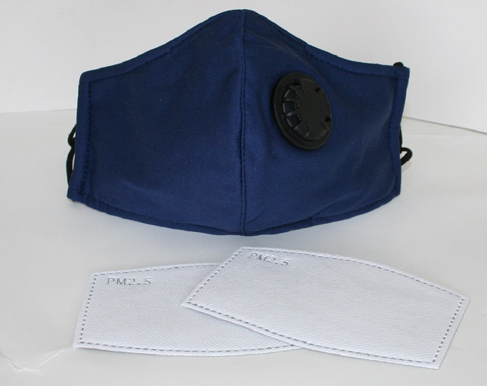 Adult Face Mask w/ 2 Filters Blue - Made in Vietnam - Image 4