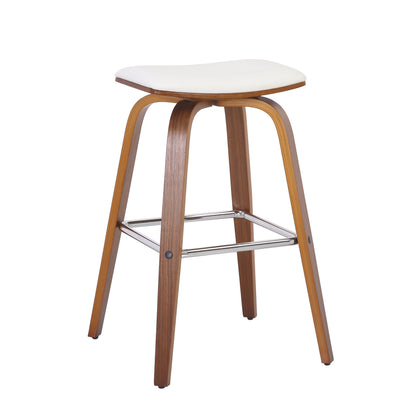 Niamh Timber Veneer White Bar Stool