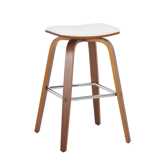 Niamh Timber Veneer White Bar Stool