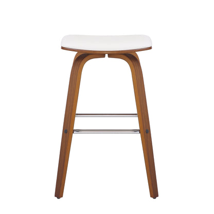 Niamh Timber Veneer White Bar Stool