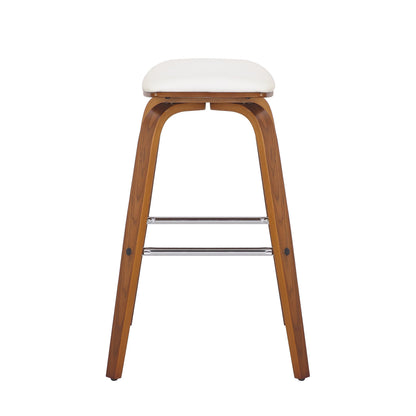 Niamh Timber Veneer White Bar Stool