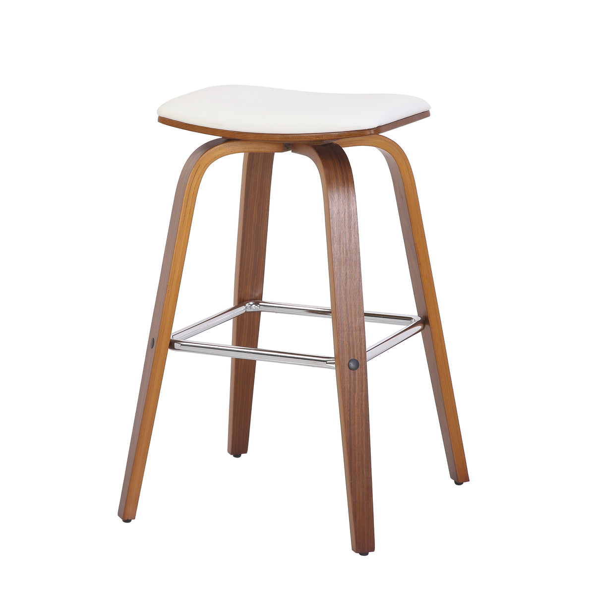 Niamh Timber Veneer White Bar Stool