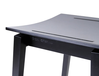 Stockholm Stool - Black Stain - Black Wood Seat - by TON