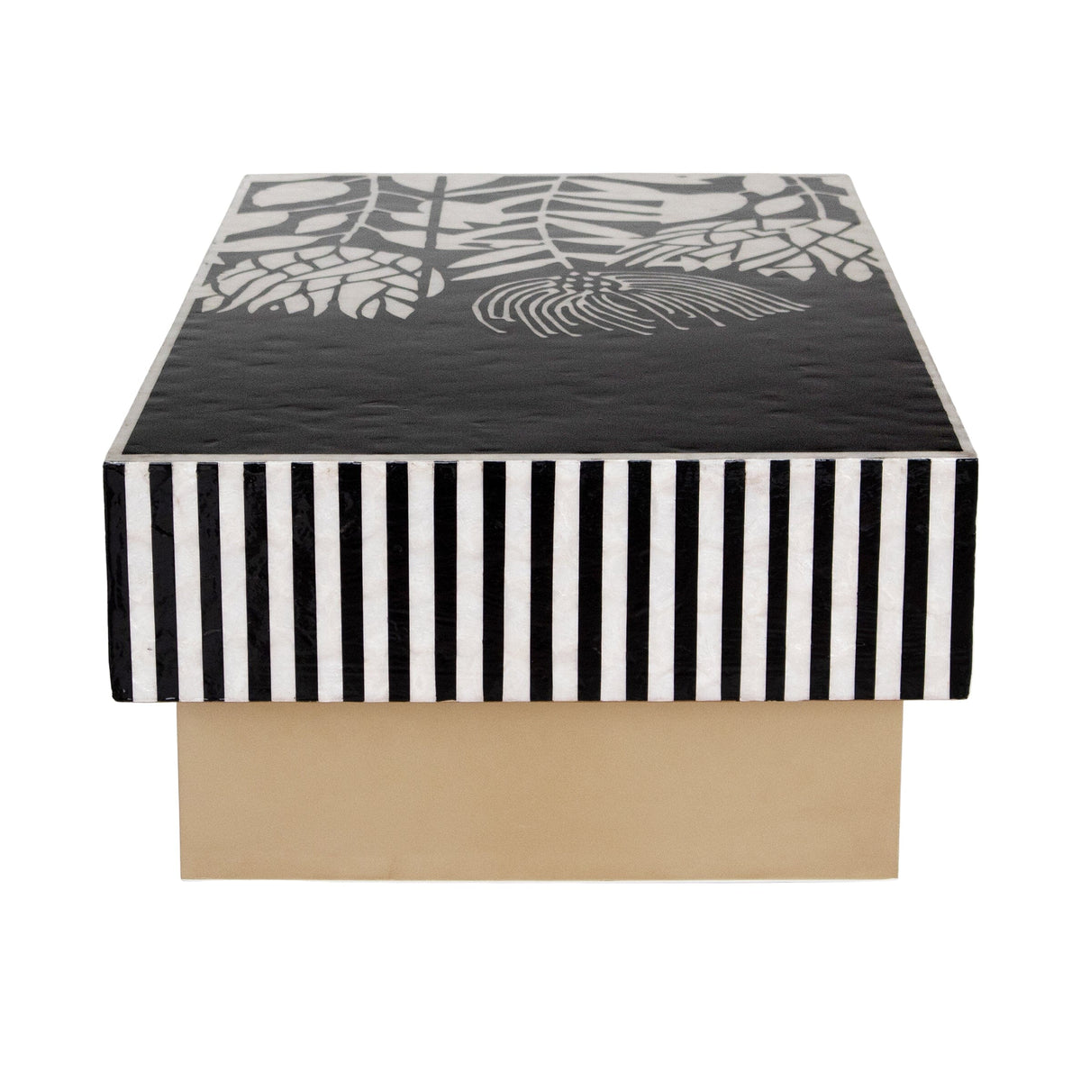 Odalys Black and White Mother of Pearl Coffee Table 130cm