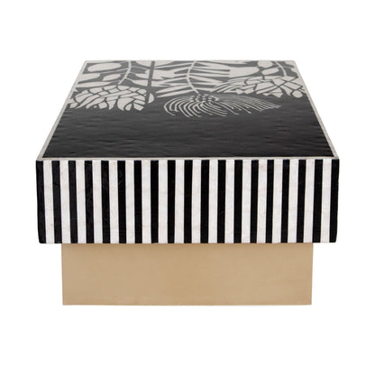Odalys Black and White Mother of Pearl Coffee Table 130cm
