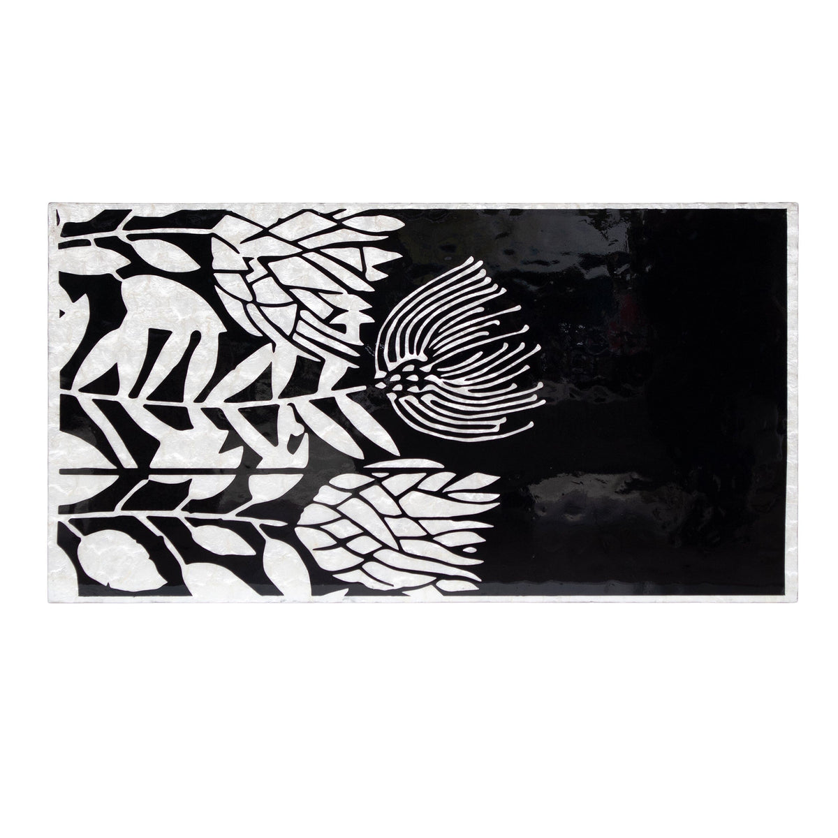 Odalys Black and White Mother of Pearl Coffee Table 130cm