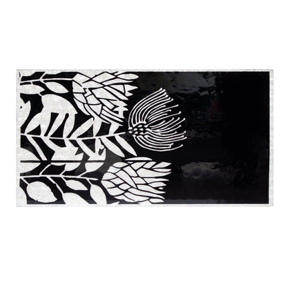 Odalys Black and White Mother of Pearl Coffee Table 130cm