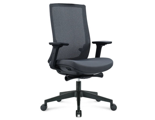 Nebula Office Chair - Black Frame - Black Upholstery