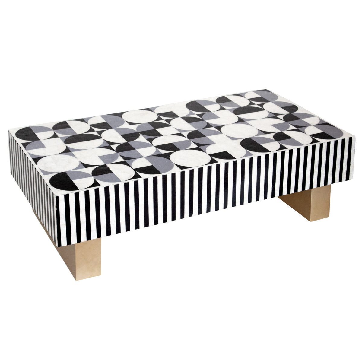 Ondine Geometric Mother of Pearl Coffee Table 130cm