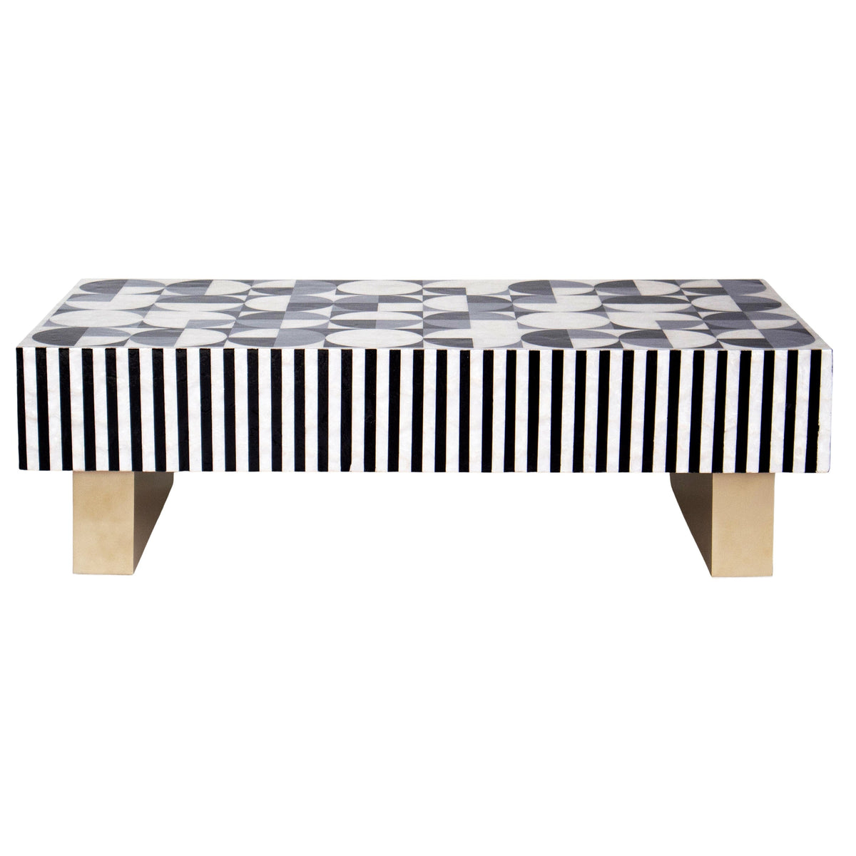 Ondine Geometric Mother of Pearl Coffee Table 130cm