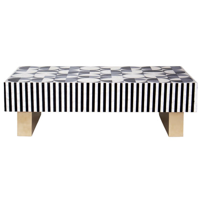 Ondine Geometric Mother of Pearl Coffee Table 130cm