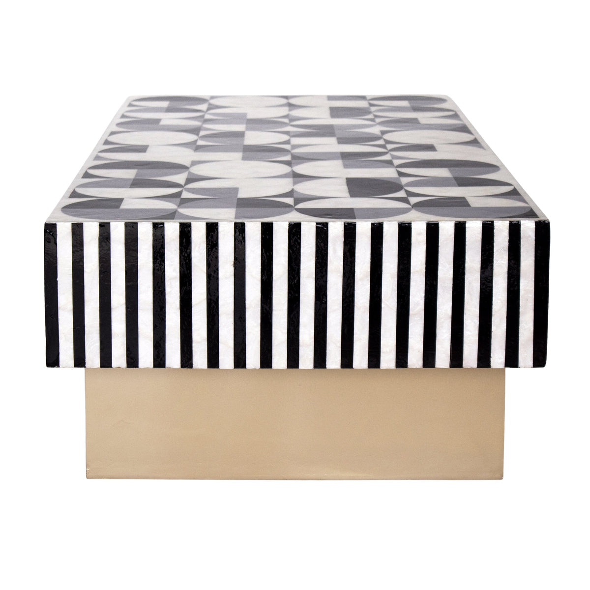 Ondine Geometric Mother of Pearl Coffee Table 130cm