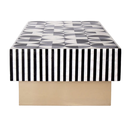 Ondine Geometric Mother of Pearl Coffee Table 130cm